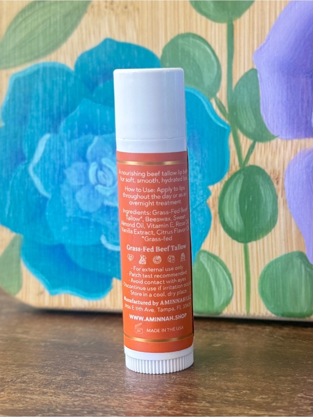 Aminnah Velvet Youthful Cloud Tallow Plumping Lip Balm - Orange Flavor, 0.5 oz - Picture 9 of 10